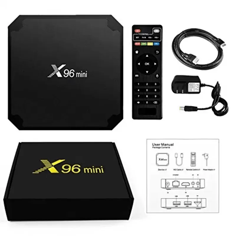 Смарт ТВ бокс приставка X96 mini,  4-ядерная android smart tv box 5